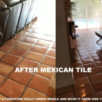 Mexican Tile Renew Project on Siesta Key Fl Where Mop & Glow Had Been Used for Years and Went Bad, Do Not Use Mop & Glo on Mexican Tile